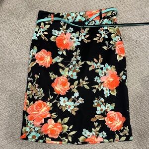 Floral Pencil Skirt